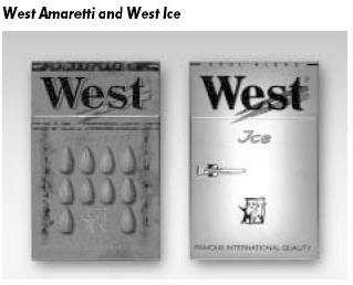 West Amaretti and West Ice Сигареты