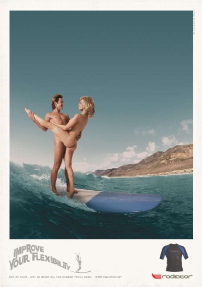 Скандальная реклама гидрокостюмов Radiator - использование сексуальных мотивов