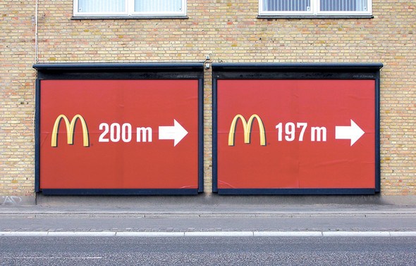 Печатная и наружная реклама McDonald’s