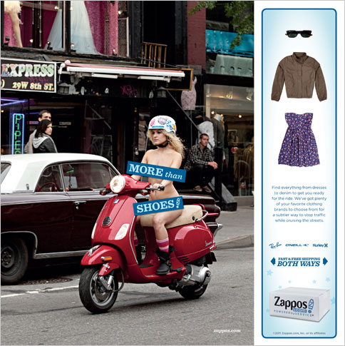 печатная Реклама принты Zappos "More than shoes". печатная Реклама принты Zappos "More than shoes".