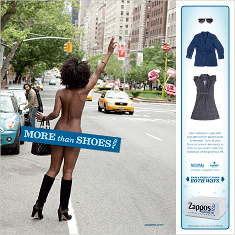 печатная Реклама принты Zappos "More than shoes". печатная Реклама принты Zappos "More than shoes".