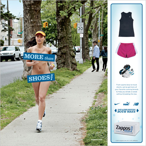 печатная Реклама принты Zappos "More than shoes". печатная Реклама принты Zappos "More than shoes".