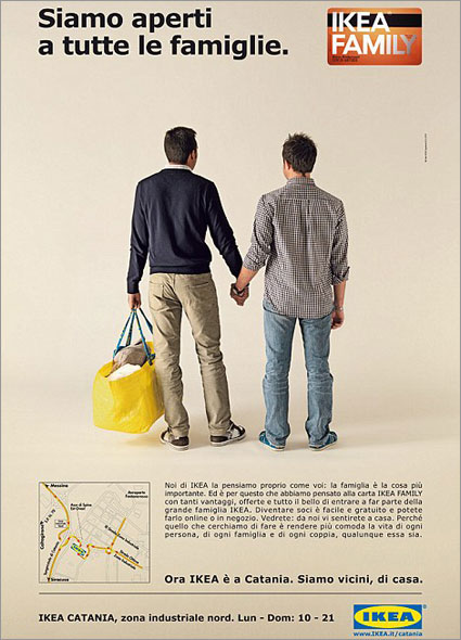 Реклама Ikea с изображением геев Реклама Ikea с изображением геев