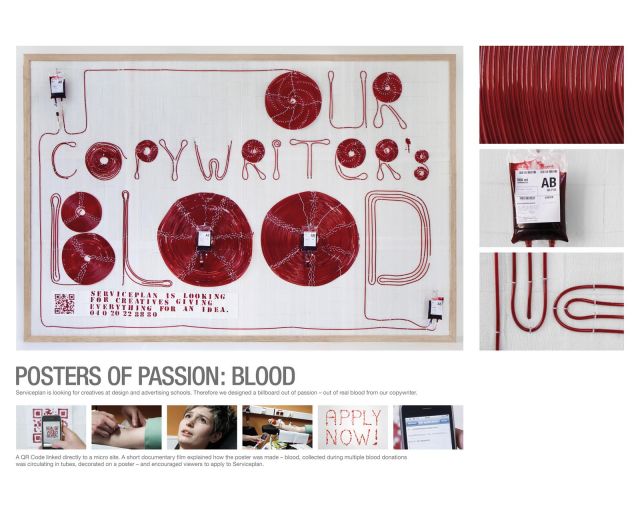 биллборды под названием «Постеры страсти: кровь, пот, слезы» - агентство Serviceplan Гамбург