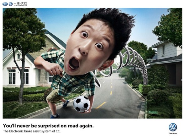 Печатная рекламная кампания Volkswagen.
