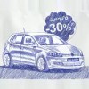 Нарисованный рекламный ролик для Volkswagen Blue Motion