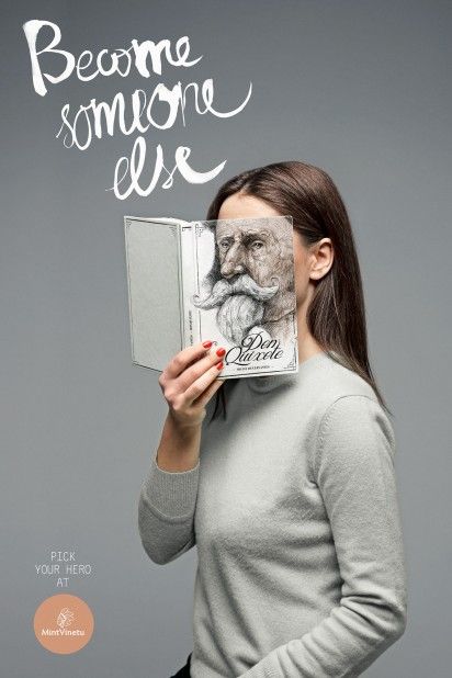 Печатная реклама для книжного магазина Mint Vinetu от агентства Love Agency