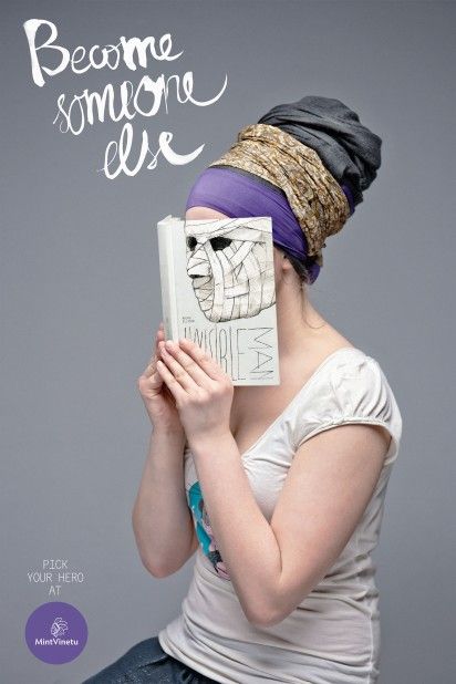 Печатная реклама для книжного магазина Mint Vinetu от агентства Love Agency