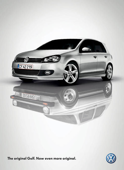 Печатная кампания для автомобиля Volkswagen Golf