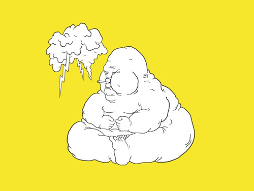 Креативное применение офисным окнам - Веселые иллюстрации на окнах TBWA London.